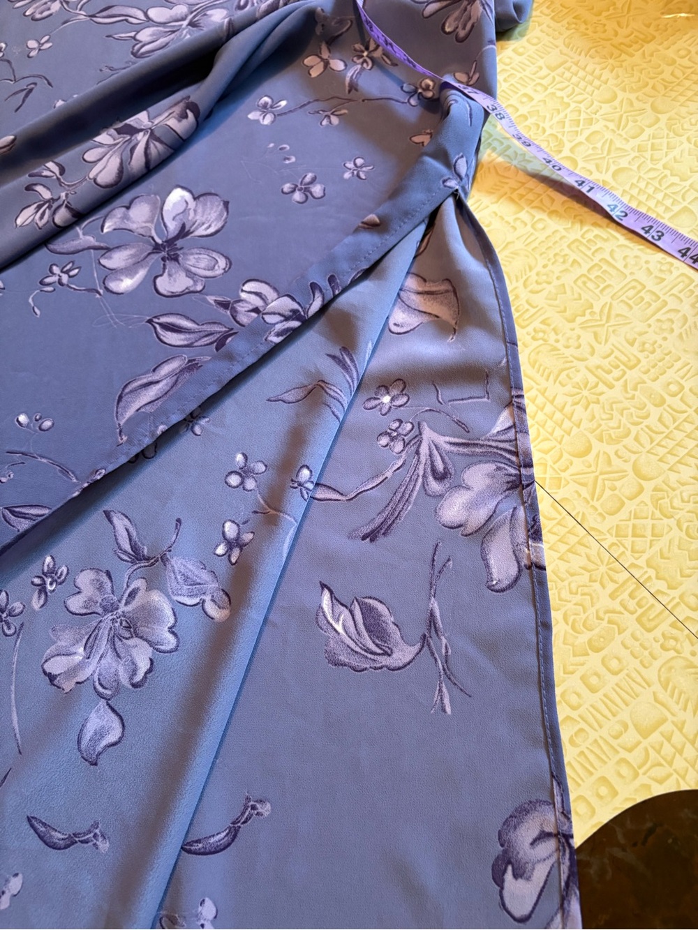 Vintage Sleeveless Floral Maxi Dress in Periwinkle Blue - Picture 11 of 11